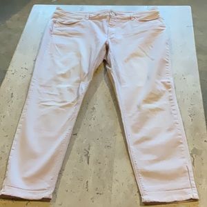 White House Black Market light pink “the skinny” ankle jeans size 14 VGUC